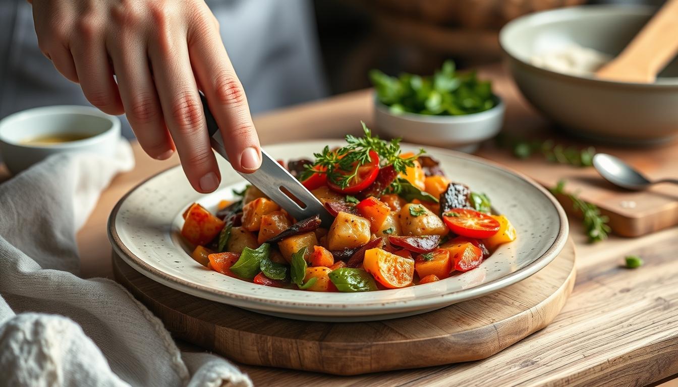 Fresh seasonal ingredients arranged for home cooking